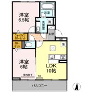 CuoreZUKAⅡの間取り画像