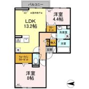 Fleurir(ﾌﾙﾘｰﾙ）の間取り画像