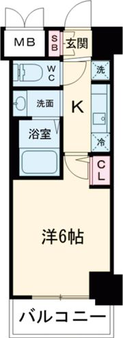 エステムコート神戸元町Ⅱグレイドの間取り画像