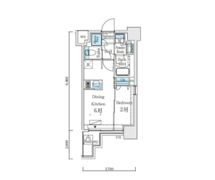 リビオメゾン新大橋の間取り画像