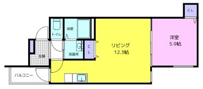 フジパレス 新通の間取り画像