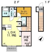 カルポス安茂里の間取り画像