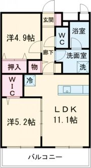 さつきマンションの間取り画像