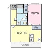 ヴィアステージ清原台Bの間取り画像