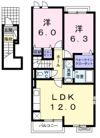 ライフ ライズAの間取り画像