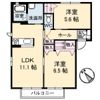 リッシュ安芸中野 B棟の間取り画像