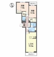 ファインメゾン福富の間取り画像