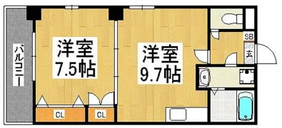 エミネンス住吉の間取り画像