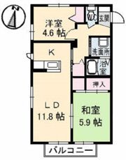 ハピネスあかだの間取り画像