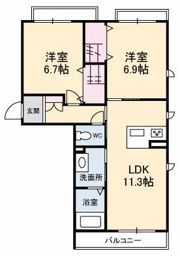 グランドソレイユ新山口の間取り画像