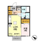 ブルーメ小倉の間取り画像