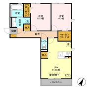 アイチ8 A棟の間取り画像