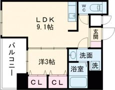 ラ・シック九品寺の間取り画像