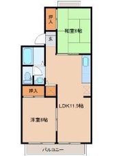 PARCROSETTE（伊在）1番館の間取り画像