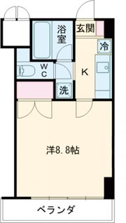 ワンルームハラマキⅡの間取り画像