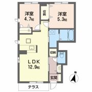 シャーメゾンサンヒルズ B棟の間取り画像