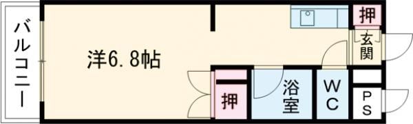 コート黒髪の間取り画像
