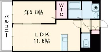 elcia新町の間取り画像