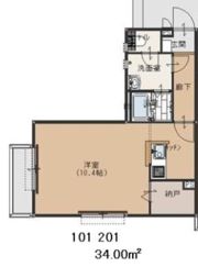 フラッツみゆきの間取り画像