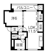レジデンスカープ請地の間取り画像