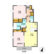 エーデルハイム Dの間取り画像