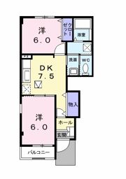 テラス田園Aの間取り画像