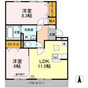 リバーパレス B棟の間取り画像