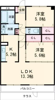 風の杜北館の間取り画像