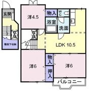 リヴィエール・プレッソK Bの間取り画像