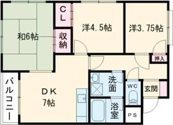 コーポ府南の間取り画像