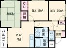 コーポ府南の間取り画像