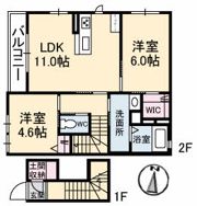 ラ・パルテール新屋敷Ⅲの間取り画像
