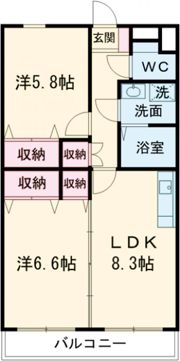 アメニティーベルⅡの間取り画像