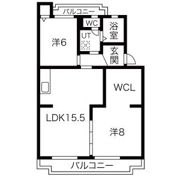 メゾンリリーベルⅡの間取り画像