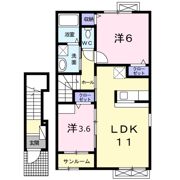 モデルノ カステロ ドゥーエの間取り画像