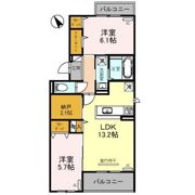 ベルフィールド西京極 西棟の間取り画像