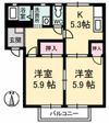 鴻南ハイツの間取り画像