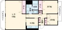 ルノアス富雄の間取り画像