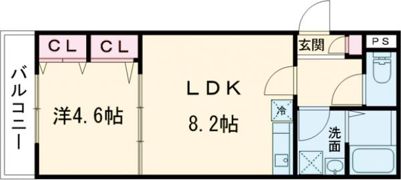 ジーメゾン初芝パックスの間取り画像