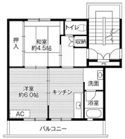 ビレッジハウス門田1号棟の間取り画像