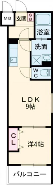 badge瓜破westの間取り画像