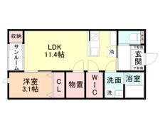 Clover KUBOMOTOの間取り画像