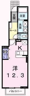 アンソレイエ・Sの間取り画像