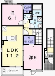 リビエールⅡの間取り画像