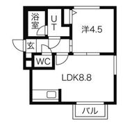 オルセー厚別中央II B棟の間取り画像