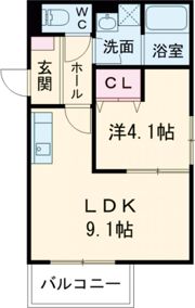 badge平野市町の間取り画像