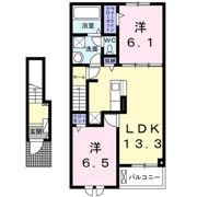 ひまわり柞田 Cの間取り画像