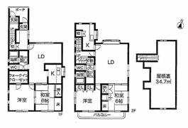 本山中町3丁目戸建の間取り画像