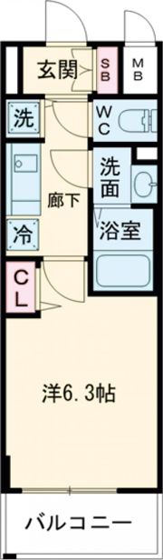 プレサンスみなと元町駅前の間取り画像