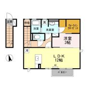 セジュール室小路 Bの間取り画像